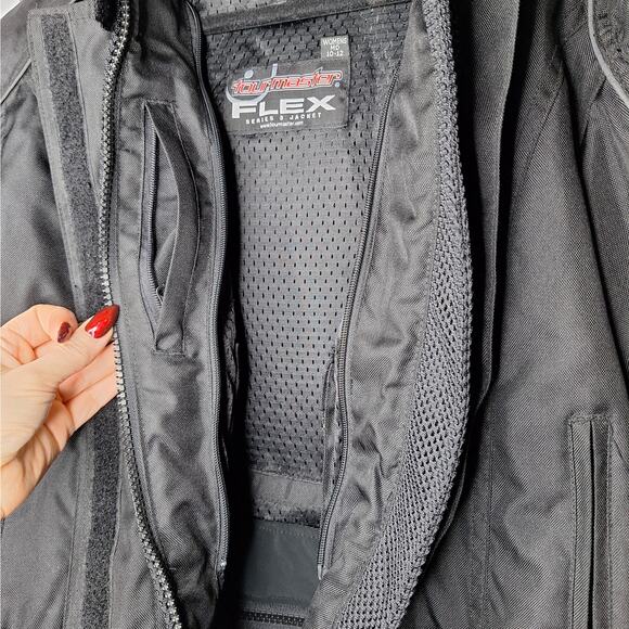 Tourmaster Flex Series 3 Motorcycle Jacket Women's Medium 10 / 12 Black - Picture 10 of 16
